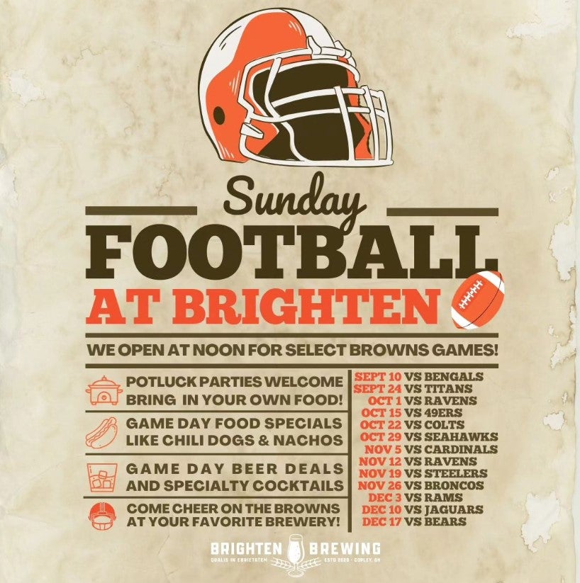 NFL Football Sunday Specials in the Brewhouse